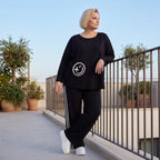 Ballonhose mit elastischem Bund und weissen Kontraststreifen im sportlichen College Look