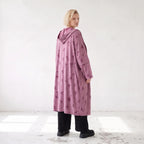 Offener Kapuzencardigan in Weinrot weich leicht und gerade geschnitten für Winterlooks