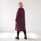 Altlila French Terry Kleid in Ballonform aus Baumwolle mit Elasthan weich Made in Italy
