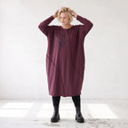 Altlila French Terry Kleid in Ballonform aus Baumwolle mit Elasthan weich Made in Italy