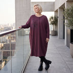 Altlila French Terry Kleid in Ballonform aus Baumwolle mit Elasthan weich Made in Italy