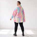 Plüschshirt in A-Linie mit Rollkragen und Langarm weich warm und kuschelig für Winter