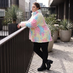 Plüschshirt in A-Linie mit Rollkragen und Langarm weich warm und kuschelig für Winter