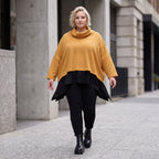 Plüschshirt mit Rollkragen in Creme weich warm mit kastiger Passform für den Winteralltag