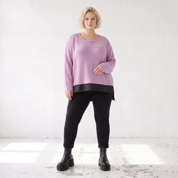 Strickpullover mit Memorytaft und asymmetrischem Schnitt mit Stretchkomfort weich warm