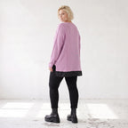 Strickpullover mit Memorytaft und asymmetrischem Schnitt mit Stretchkomfort weich warm