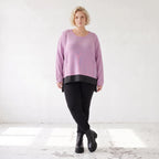 Strickpullover mit Memorytaft und asymmetrischem Schnitt mit Stretchkomfort weich warm