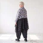 Übergangsjacke aus Jersey mit Netzeinsätzen zipfeligem Saum und A-Linie ungefüttert leicht