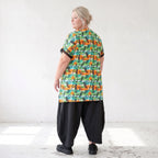 Vokuhilaweste aus softem Stretchjersey mit Netzdetail und lockerem Schnitt modern chic