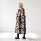 Twillkleid in Ballonform mit Rundhalsausschnitt Langarm aus Viskosemix mit Softstretch