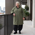Teddymantel mit Tunnelzug und Tülleinsatz kuschelig warm für feminine Winterlooks pur