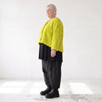 Kuschelige Teddyjacke in Limette mit gerundetem Schnitt warm mit laessig femininem Look