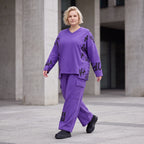Kuschelige Fleeceballonhose mit elastischem Bund und lockerer Passform für kalte Tage