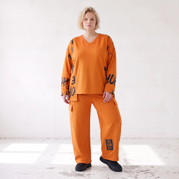 Ballonhose aus Fleece mit Stretch in legerer Form mit Taschen und Klappenverschluss