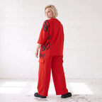 Ballonhose aus weichem Fleece mit elastischem Bund Stretch und Taschenklappen im Winter