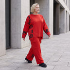 Ballonhose aus weichem Fleece mit elastischem Bund Stretch und Taschenklappen im Winter