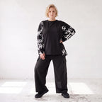 Weiche warme Fleece Ballonhose mit elastischem Bund und aufgesetzten Taschen mit Klappe