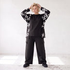 Weiche warme Fleece Ballonhose mit elastischem Bund und aufgesetzten Taschen mit Klappe