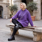 Fleecehoody mit Stretch in gerader Form warm und kuschelig für entspannte Winterlooks