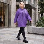 Fleecehoody mit Stretch in gerader Form warm und kuschelig für entspannte Winterlooks