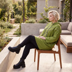 Olivgruener Fleece Hoody mit Stretchkomfort im geraden Schnitt warm und alltagstauglich