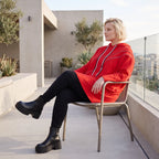 Roter Fleece Hoody in lässiger Passform kuschelig weich warm und bequem für kalte Tage
