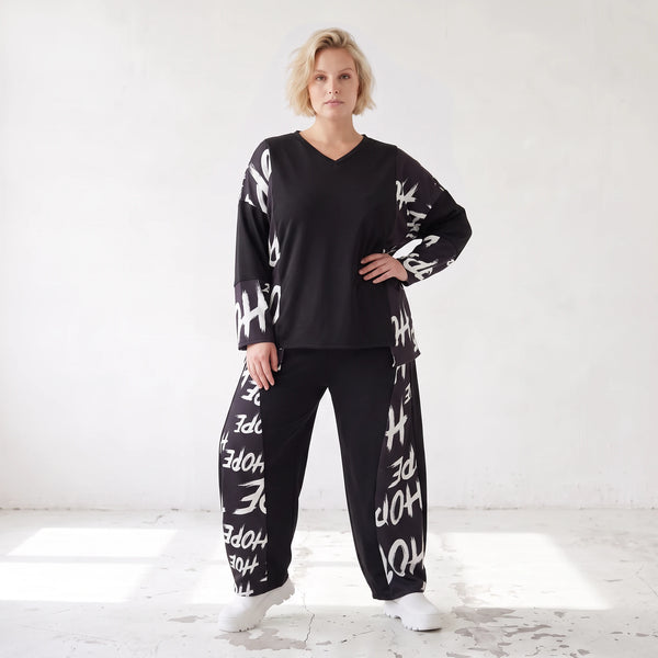 Ballonhose aus weichem Fleece mit Schnürbund und schmal zulaufendem Bein für den Winter