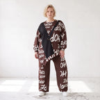 Braunes Fleeceshirt mit asymmetrischem Schnitt und Zipfelsaum weich und herrlich warm