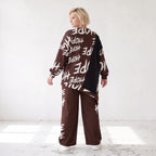Braunes Fleeceshirt mit asymmetrischem Schnitt und Zipfelsaum weich und herrlich warm
