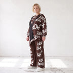 Braunes Fleeceshirt mit asymmetrischem Schnitt und Zipfelsaum weich und herrlich warm