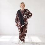 Braunes Fleeceshirt mit asymmetrischem Schnitt und Zipfelsaum weich und herrlich warm