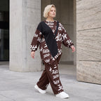 Braunes Fleeceshirt mit asymmetrischem Schnitt und Zipfelsaum weich und herrlich warm