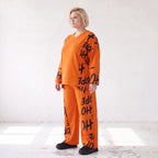 Fleeceshirt in Rost mit V-Ausschnitt geradem Schnitt und Stretch weich und winterwarm