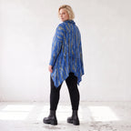 Wintershirt aus Baumwolle in A-Linie mit weichem Rollkragen Tunnelzug und Zipfelsaum