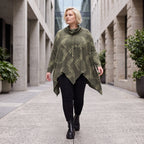 Wintershirt aus Baumwolljersey mit Rollkragen Tunnelzug und Zipfelsaum in A-Linie weich