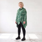 Wintershirt aus weichem Baumwolljersey mit Stretch in A-Linie mit Rollkragen Zipfelsaum