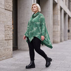 Wintershirt aus weichem Baumwolljersey mit Stretch in A-Linie mit Rollkragen Zipfelsaum