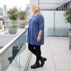 Feiner Strickpullover in A-Linie mit Stretchanteil weich wärmend Made in Italien
