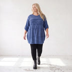 Feiner Strickpullover in A-Linie mit Stretchanteil weich wärmend Made in Italien