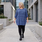 Feiner Strickpullover in A-Linie mit Stretchanteil weich wärmend Made in Italien