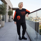 Unifarbenes Langarmshirt aus Jersey mit Reißverschlusstasche und gerader Passform