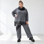 Jerseyhose mit elastischem Bund aus weichem Stretchstoff im geraden Komfortschnitt