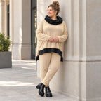 Karottenleggings aus Viskosejersey mit Elasthan schmal geschnitten mit elastischem Bund