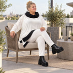 Weiche dehnbare Leggings in Karottenform mit elastischem Bund als Winterbasic