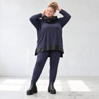 Winter Karottenleggings aus warmem Viskosejersey mit Stretch und bequemem Dehnbund