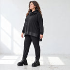 Bequeme Jerseyleggings aus Viskose mit Elasthan im Karottenschnitt mit Elastikbund