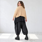 Überwurf aus reiner Baumwolle in Beige mit kastiger Passform weich warm und locker