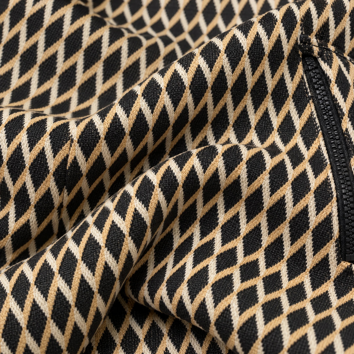 Karottenhose in Cognac/Schwarz aus weichem Bengaline Stretch mit elastischem Bund Stoff