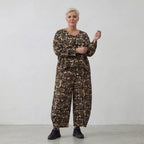 Ausgefallene Oversize Jacke aus luftig feiner Viskose im zeitlosen Lagenlook mit Streifen, Schwarz/Sand/Beige