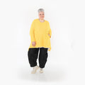  A-Form Bigshirt von AKH Fashion aus Baumwolle, 1110.02307, Gelb, Ausgefallen, Zeitlos, Schick